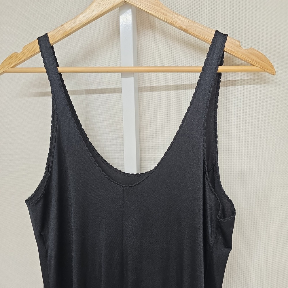Gilligan O'Malley Womens Large Black Nylon Spandex Full Slip Maxi Dress - Picture 5 of 9